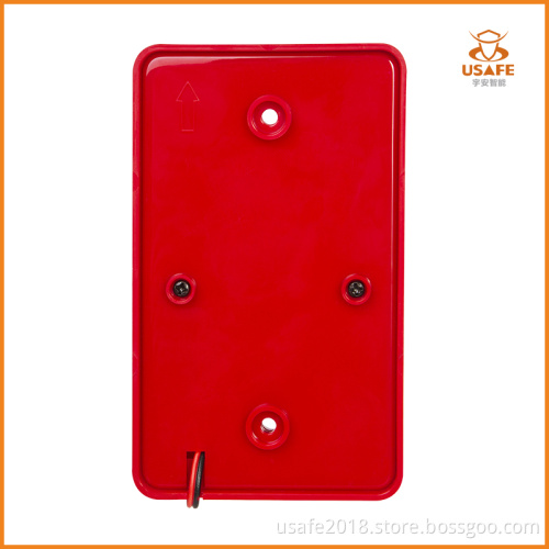24V Fire Alarm Siren with Flashing Light, Red
